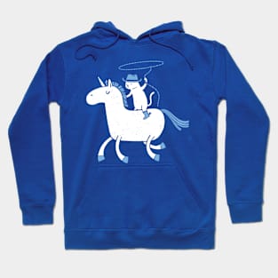 The Cowboy Cat Who Rides A Unicorn Hoodie